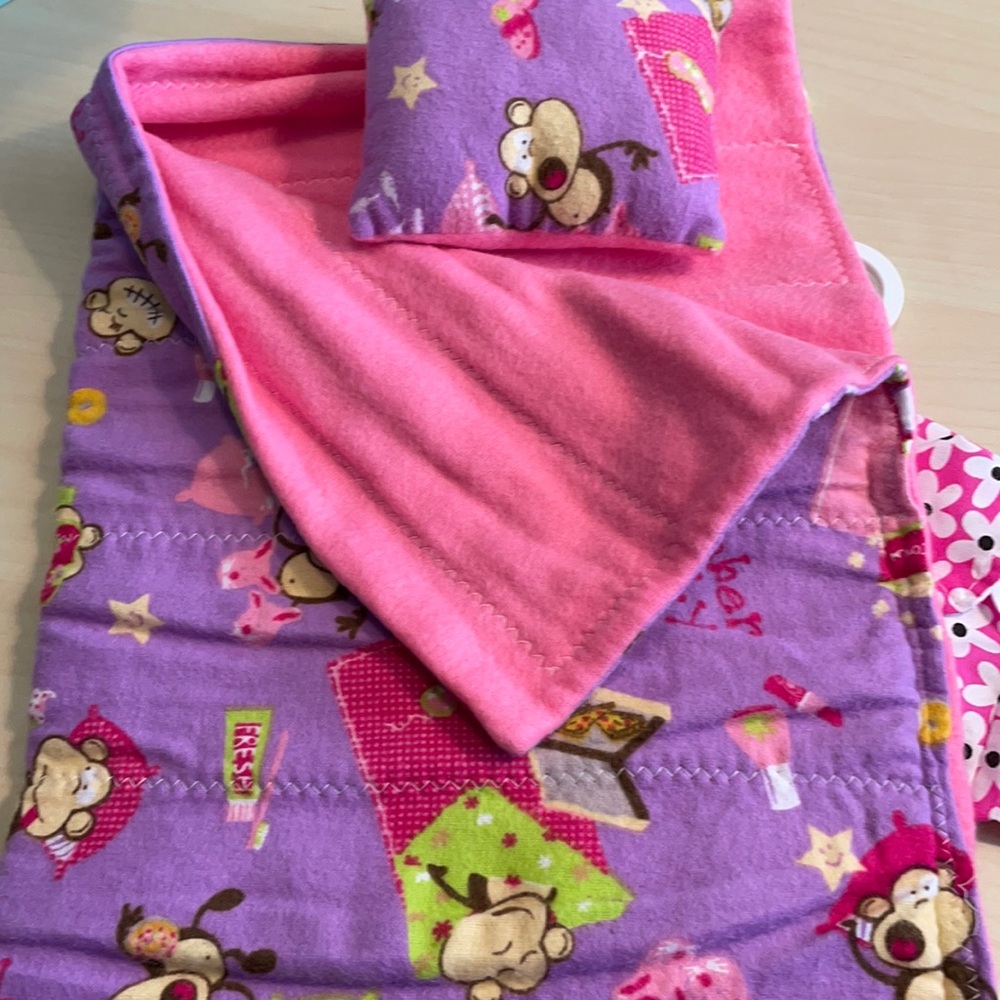 New Doll PJ’s, Sleeping Bag & Pillow for 18” Dolls - Picture 4 of 5
